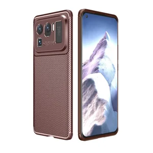 Nettech Xiaomi Mi 11 Pro Uyumlu Auto Seri Arka Koruma Kılıf (Kahverengi) NT-88388