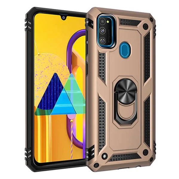 Galaxy M30S Kılıf Zore Vega Kapak - Gold - 1