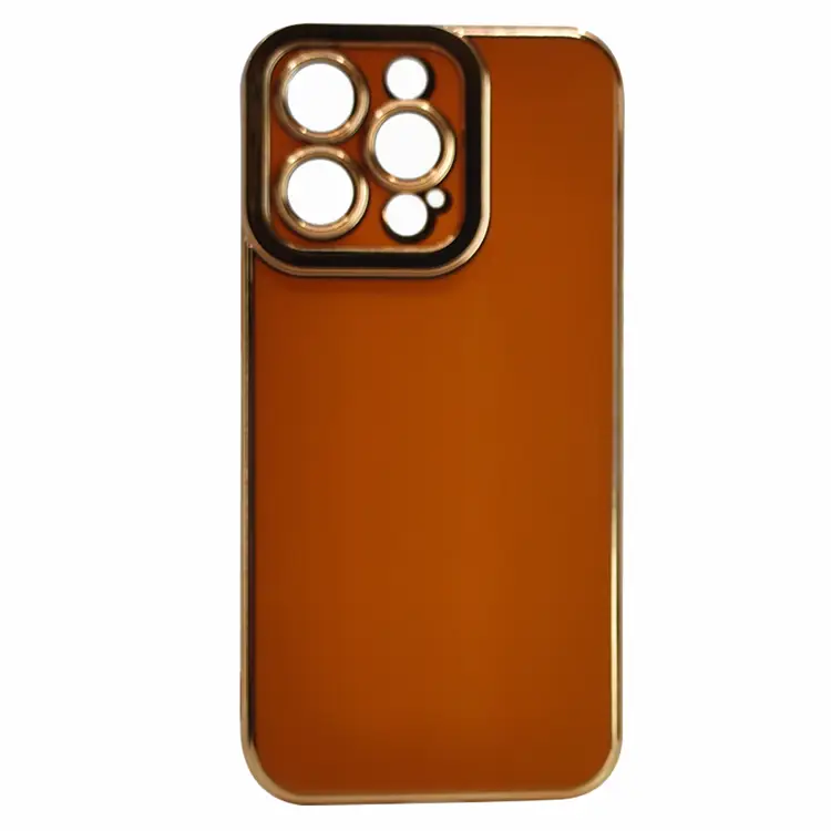 Nettech Apple iPhone 13 Pro Uyumlu Lüx Soft Seri Arka Koruma Kılıf (Kahverengi) NT-97132