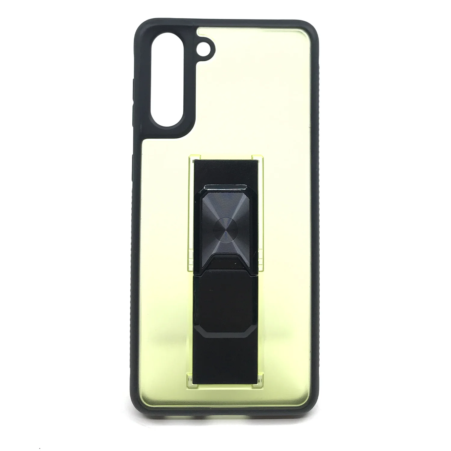 Nettech Samsung Galaxy S21 Plus Uyumlu MicroCase Mıknatıs Yüzüklü Arka Koruma Kılıf (Sarı) NT-87040