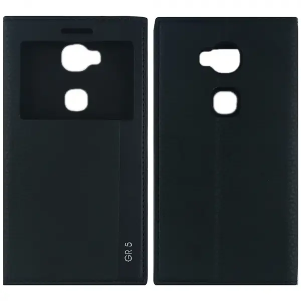 Nettech Huawei Gr5 Uyumlu Pencereli Kapaklı Kılıf (Siyah) VR-1983