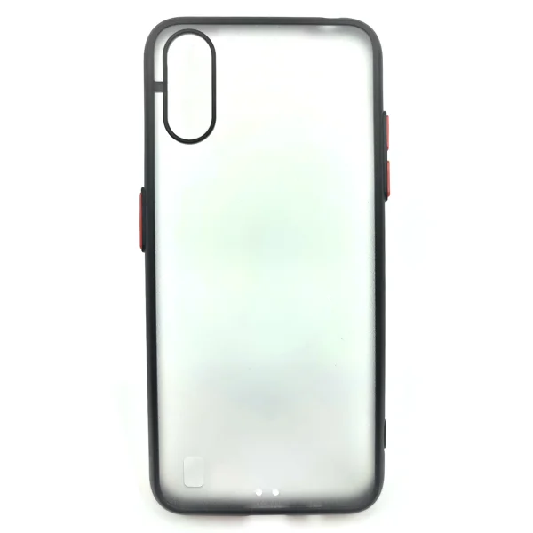 Nettech Samsung Galaxy A01 Uyumlu Kontrast Renkli Tuş Seri Arka Koruma Kılıf (Siyah) NT-88692 - 1