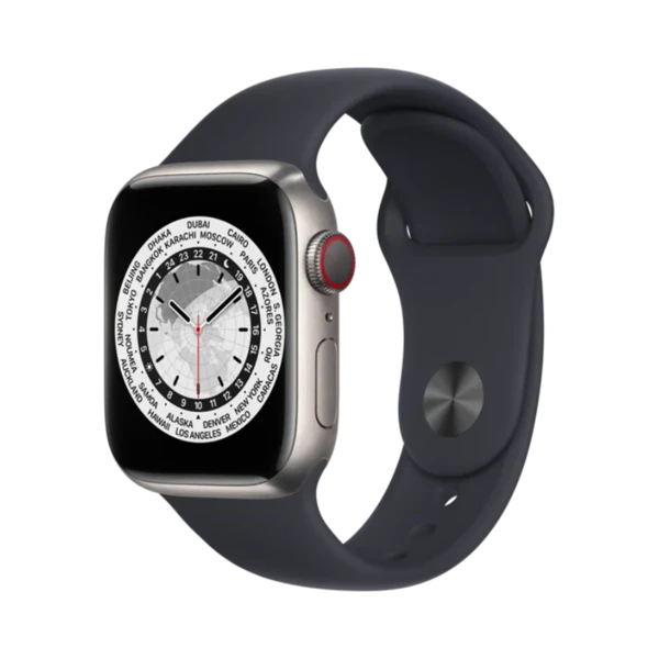 Apple Watch Series 7 - Titanyum - 41mm - Cellular - Gümüş - 1