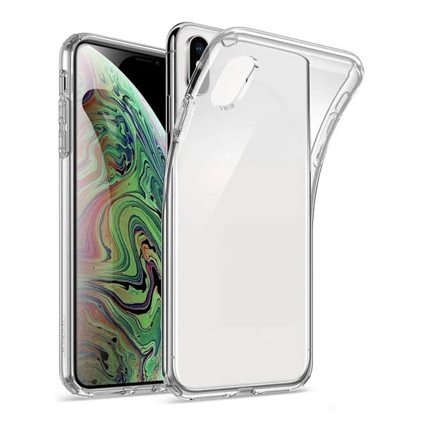 Nettech Apple iPhone XS Max Uyumlu Tıpalı Şeffaf Seri Arka Koruma Kılıf (Şeffaf) VR-12147