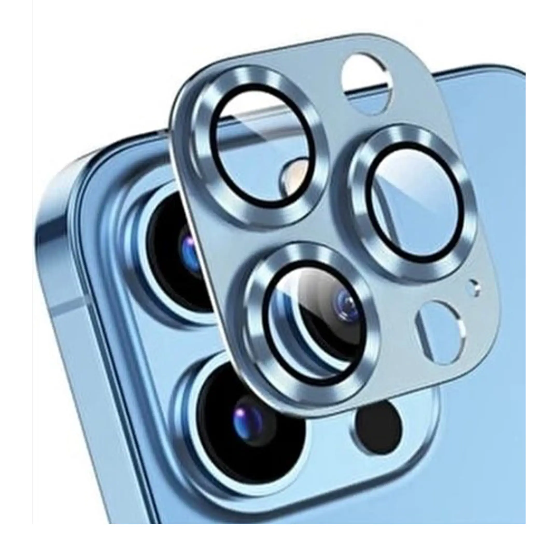 Nettech Apple iPhone 14 Pro Max Uyumlu Metalik Seri Kamera Cam Koruyucu (Mavi) NT-103760