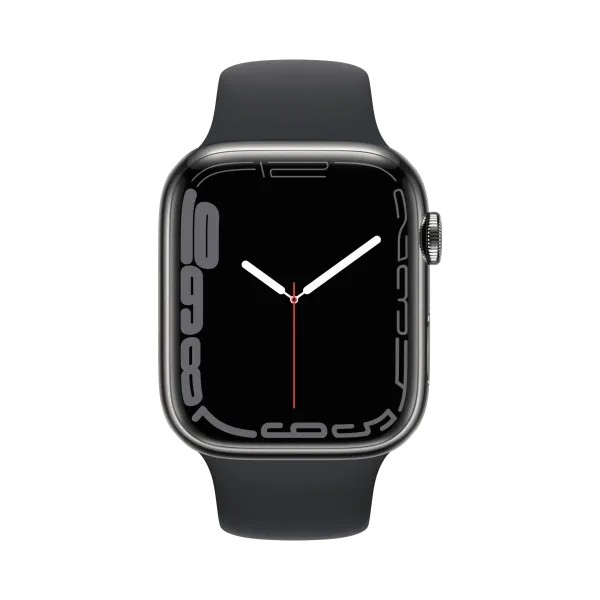 Apple Watch Series 7 - Paslanmaz Çelik - 45mm - Cellular - Gece yarısı - 2