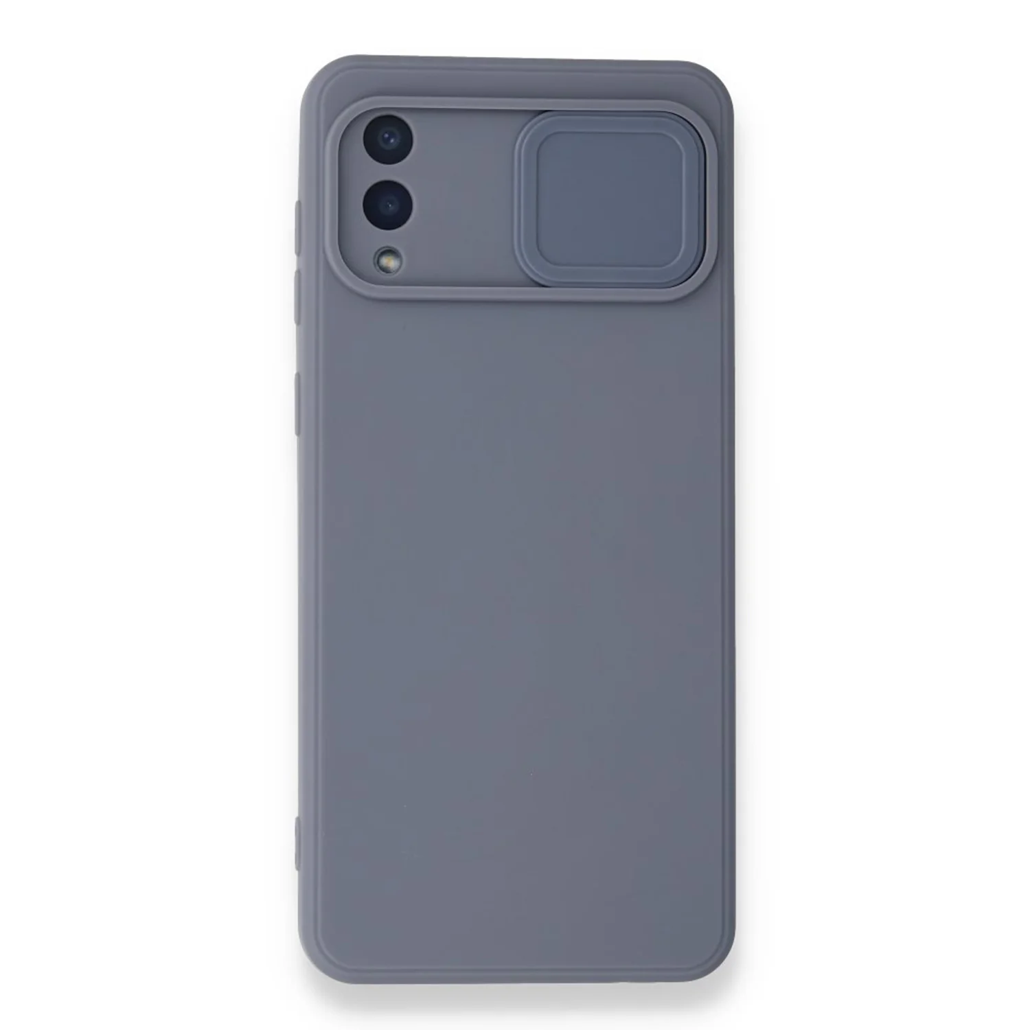 Nettech Samsung Galaxy A02 Uyumlu Kızaklı Kamera Korumalı Arka Koruma Kılıf (Gri) NT-87134