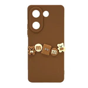 Nettech Tecno Camon 20 Uyumlu Lüx Bear Arka Koruma Kılıf (Kahverengi) NT-105814