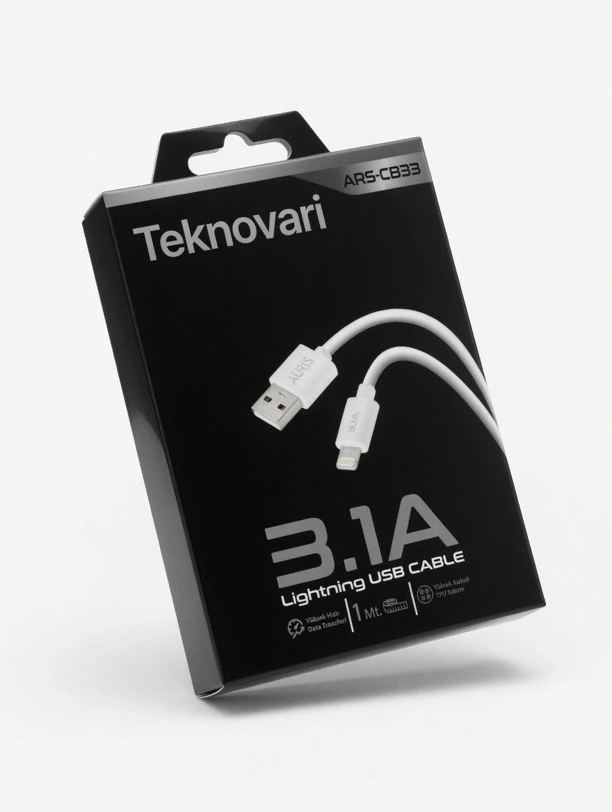Teknovari Lightning 3.1A Şarj Kablosu