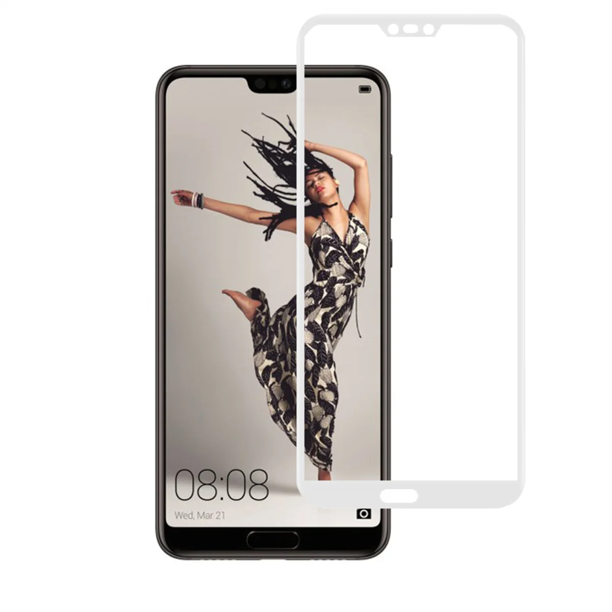 Helt Huawei P20 Pro Uyumlu Ön Koruma Nano Ekran Koruyucu (Beyaz) VR-8756