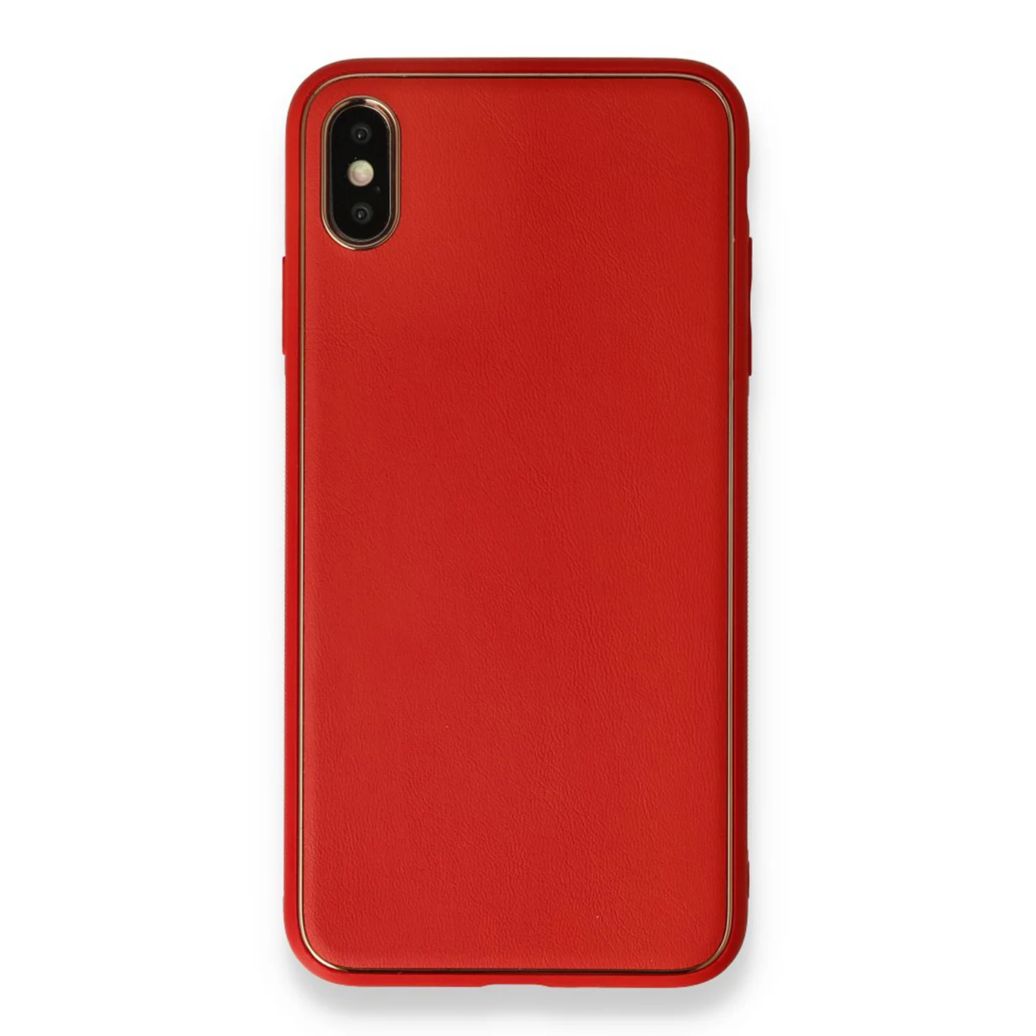 Nettech Apple iPhone XS Max Uyumlu Coco Leather Seri Arka Koruma Kılıf (Kırmızı) NT-90428