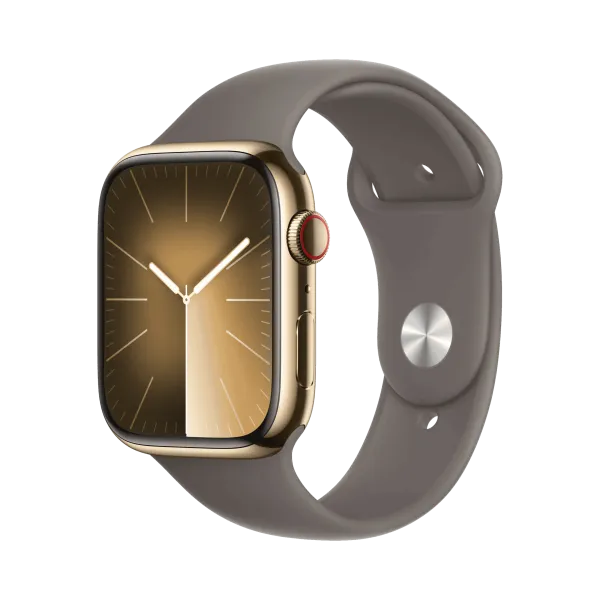 Apple Watch Series 9 - Paslanmaz Çelik - 45mm - Cellular - Altın - 1