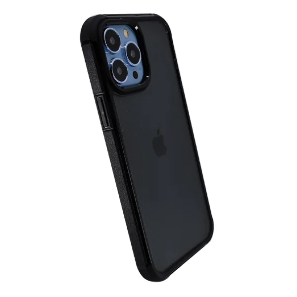 Nettech Apple iPhone 13 Pro Uyumlu Karbon inoks Seri Arka Koruma Kılıf (Siyah) NT-95791 - 2