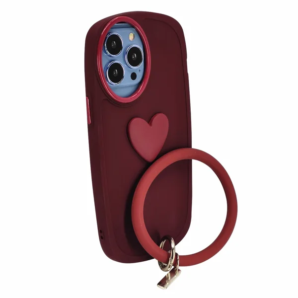 Nettech Apple iPhone 13 Pro Max Uyumlu Halka Bilekli Nano Seri Arka Koruma Kılıf (Kırmızı) NT-97300 - 2