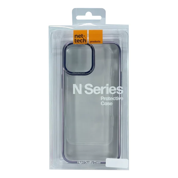Nettech Apple iPhone 14 Pro Uyumlu Mika Renkli Metal Çerçeveli Seri Arka Koruma Kılıf (Derin Mor) NT-100988 - 3