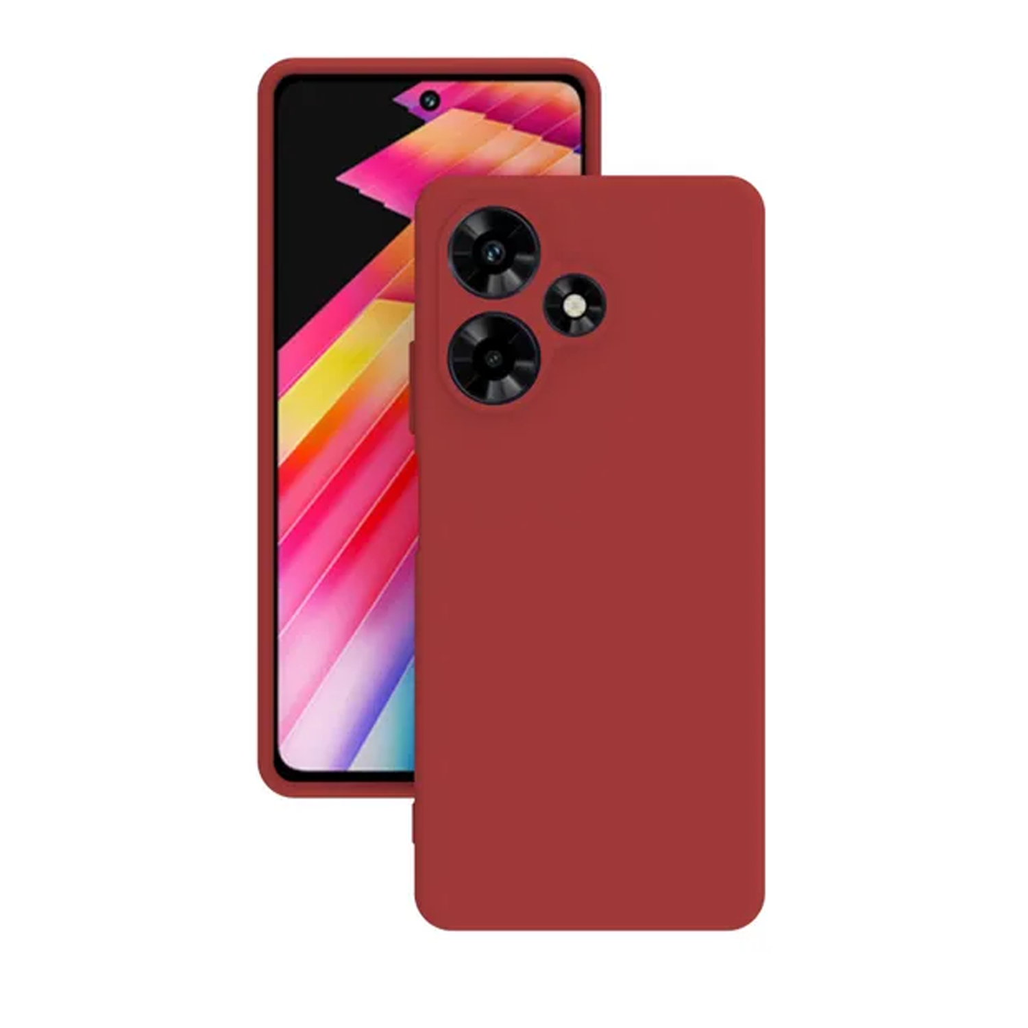 Nettech İnfinix Hot 30 Play Uyumlu Trend Seri Arka Koruma Kılıf (Kırmızı) NT-110664