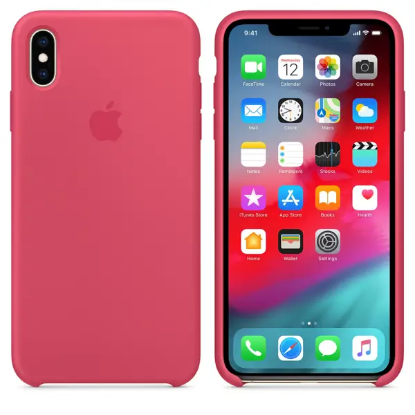 Nettech Apple iPhone XS Max Uyumlu Arka Koruma Arka Koruma Kılıf (Frambuaz) VR-17164
