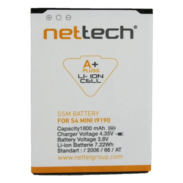 Teknonet Samsung Galaxy i9190 S4 Mini Uyumlu Nettech NT-2479 1800 MAh Batarya NT-2479 - 1