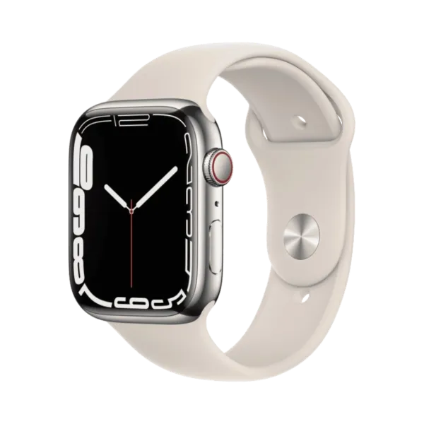 Apple Watch Series 7 - Paslanmaz Çelik - 45mm - Cellular - Gümüş - 1