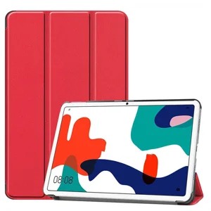 Huawei MatePad 10.4 Zore Smart Cover Standlı 1-1 Kılıf - Kırmızı