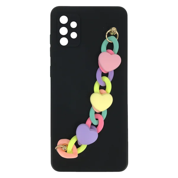 Nettech Samsung Galaxy A72 Uyumlu Bilek Zincirli Arka Koruma Kılıf (Çeşitli Renk) NT-89904 - 5