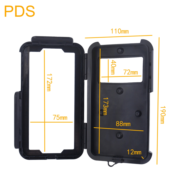 Teknonet PSD-MT5 Bisiklet-Motosiklet 360 Dönerli Telefon Tutucu (Siyah) NT-111759