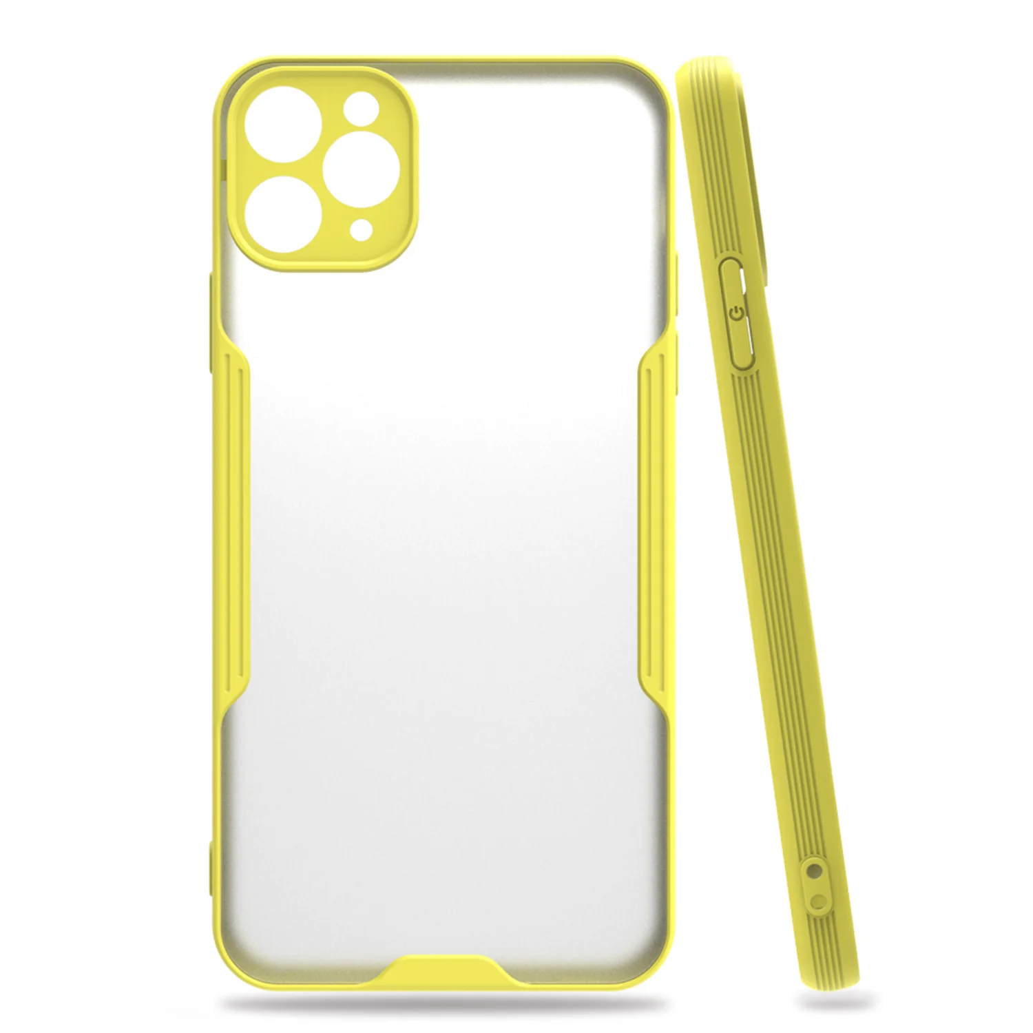 Nettech Apple iPhone 11 Pro Max Uyumlu Platin Seri Arka Koruma Kılıf (Sarı) NT-86290
