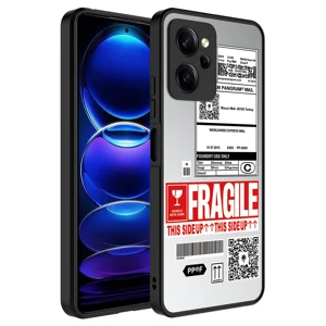 Xiaomi Poco X5 Pro Kılıf Aynalı Desenli Kamera Korumalı Parlak Zore Mirror Kapak - Fragile