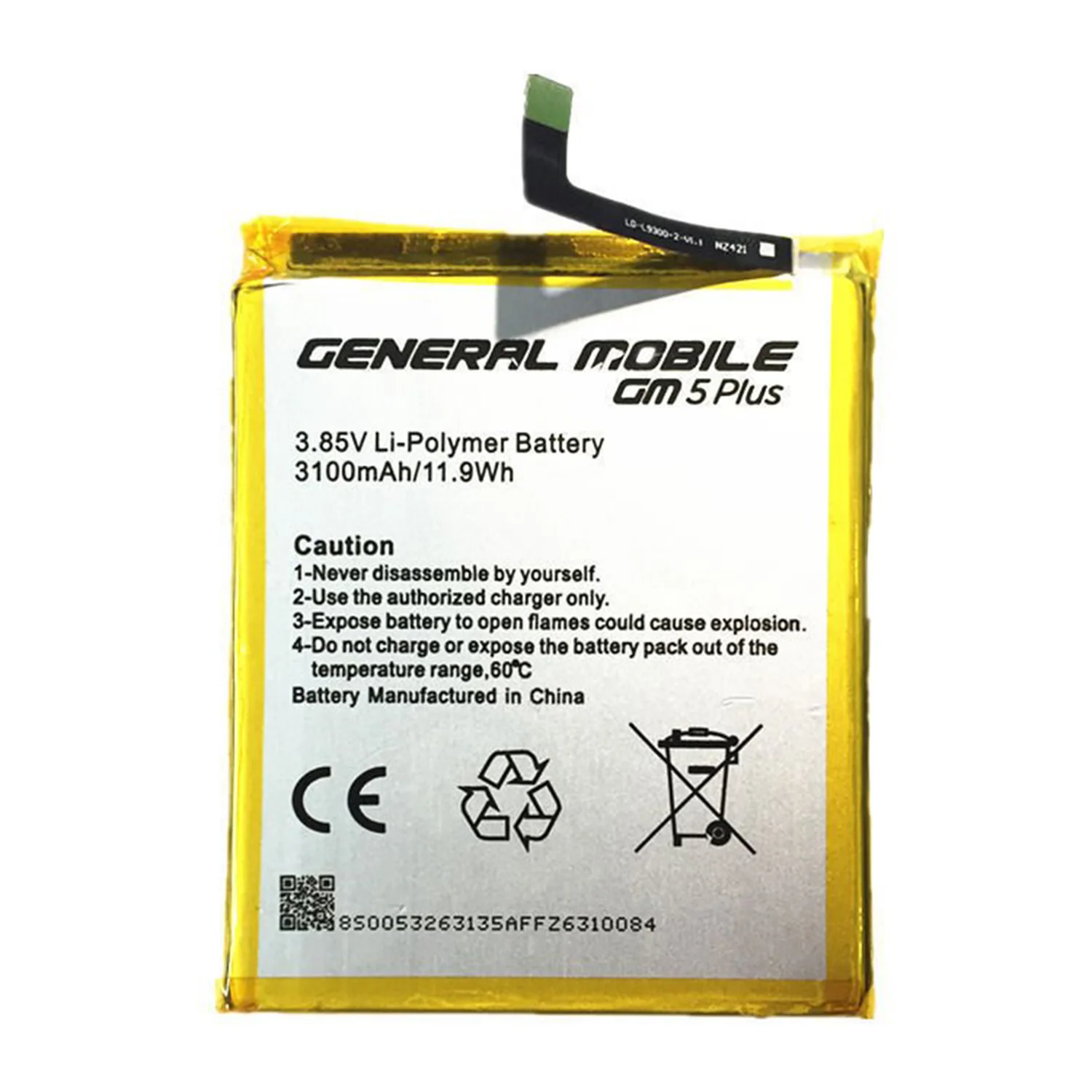 Teknonet General Mobile GM5 Plus Uyumlu General Mobile 3100 MAh Batarya NT-15455