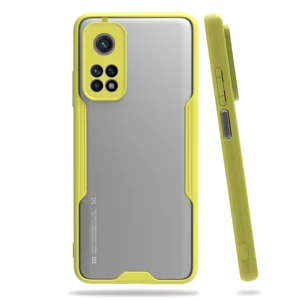Nettech Xiaomi Mi 10T Uyumlu Platin Seri Arka Koruma Kılıf (Sarı) NT-86509