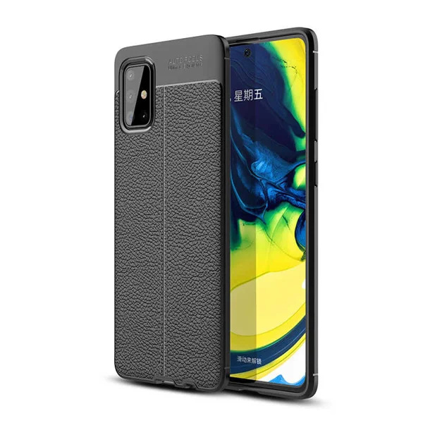 Galaxy A51 Kılıf Zore Niss Silikon Kapak - Siyah - 1