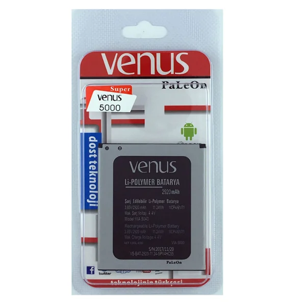 Teknonet Vestel Venüs V3 5530 Uyumlu Vestel VIA5040 2920 mAh Batarya NT-20668 - 2