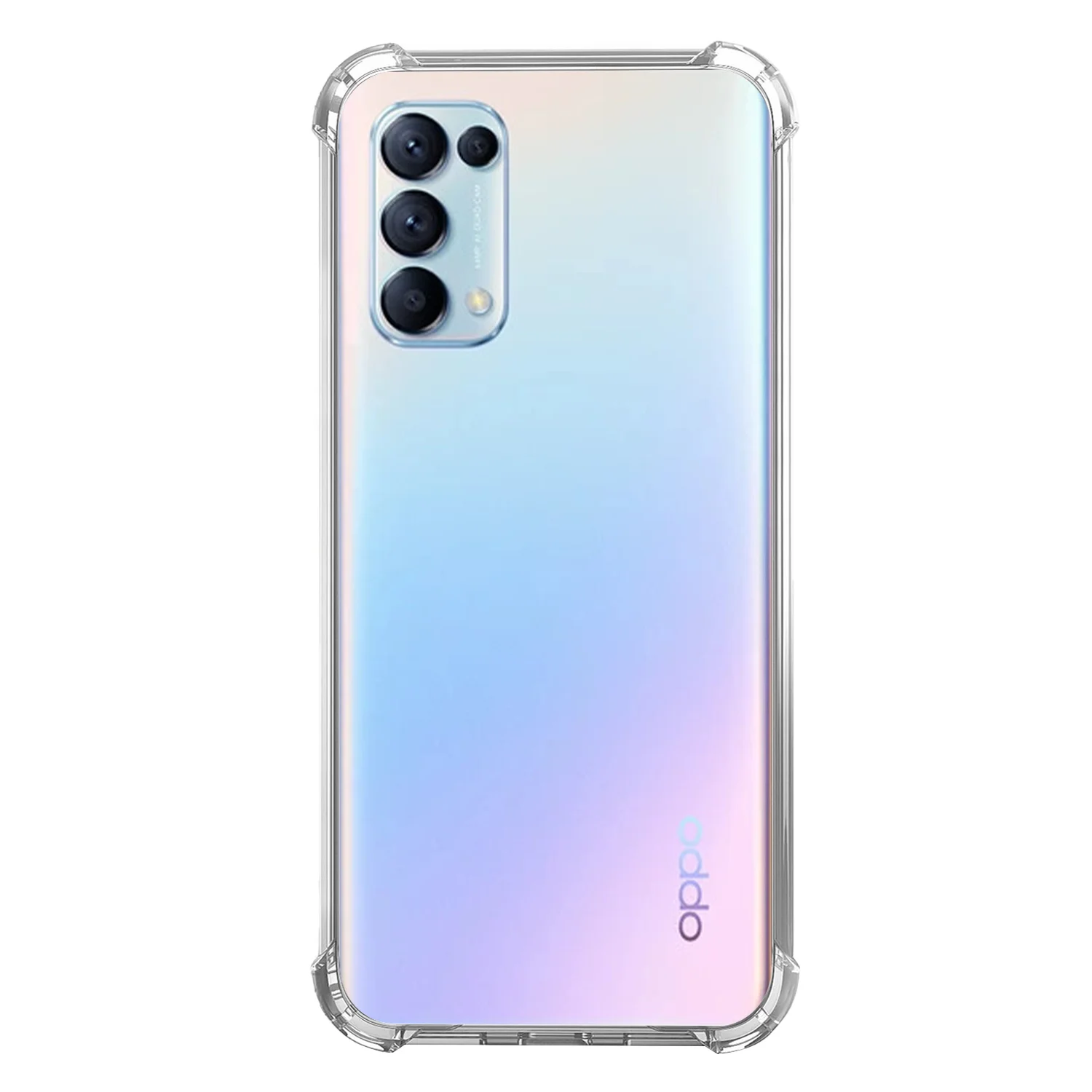 Nettech Oppo Reno 5 Pro Uyumlu Rarroz Seri Arka Koruma Kılıf (Şeffaf) NT-88071