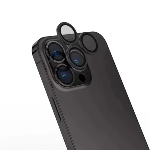Apple iPhone 16 Pro Zore CL-15 Parmak İzi Bırakmayan Anti-Reflective Kamera Lens Koruyucu - Gri