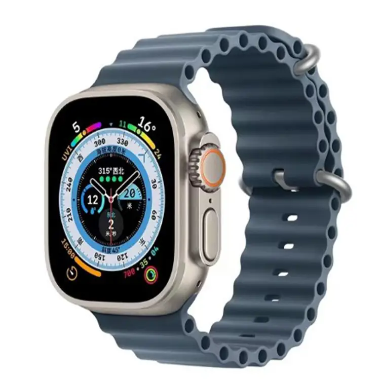 Nettech Apple Watch Seri 44/42 mm Uyumlu Silikon Kordon (Gri) NT-103009