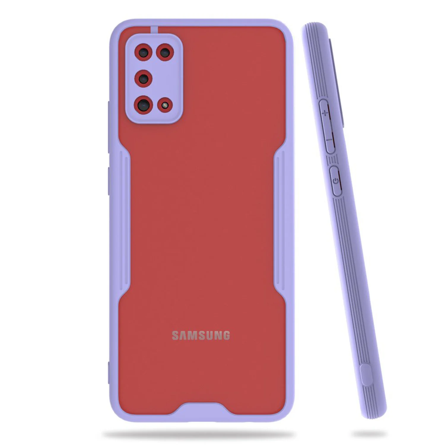 Nettech Samsung Galaxy A02S Uyumlu Platin Seri Arka Koruma Kılıf (Lila) NT-86610