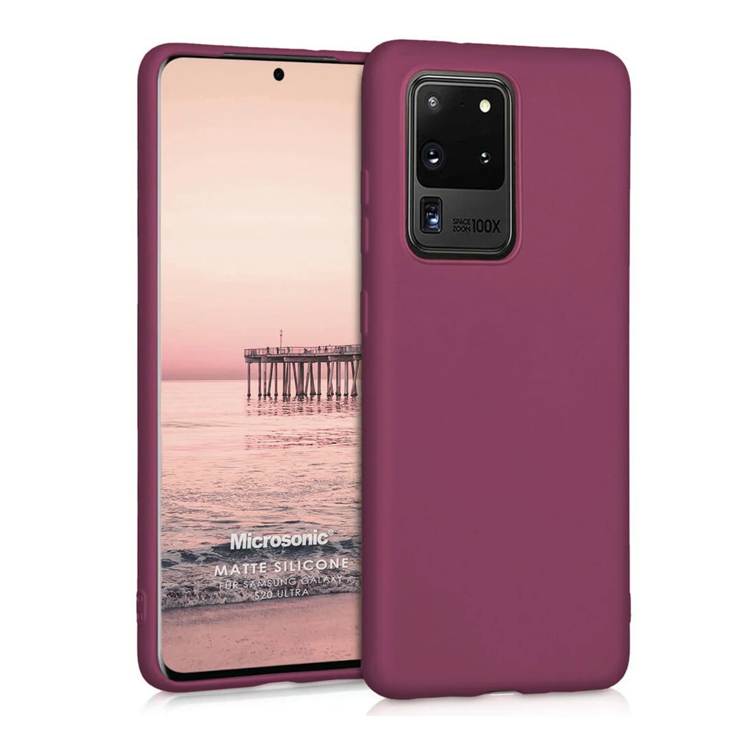 Nettech Samsung Galaxy S20 Ultra Uyumlu Nano Arka Koruma Kılıf (Mürdüm) NT-87442