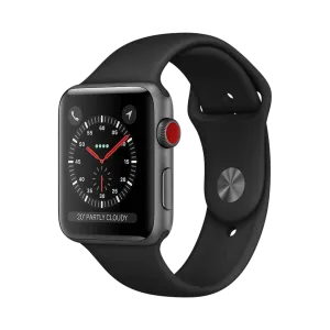 Apple Watch Series 3 - Alüminyum - 42mm - Cellular - Gece yarısı