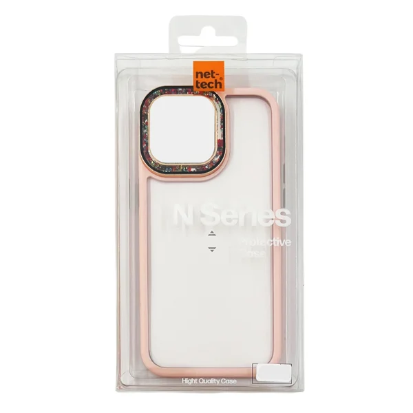 Nettech Apple iPhone 15 Pro Max Uyumlu NT-N027 Diamond Arka Koruma Kılıf (Pembe) NT-106945 - 3