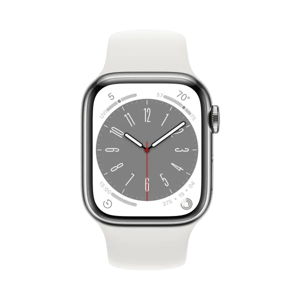 Apple Watch Series 8 - Paslanmaz Çelik - 41mm - Cellular - Gümüş - 2