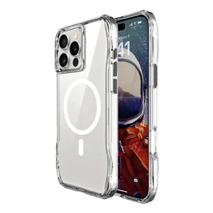 Apple iPhone 16 Pro Kılıf Magsafe Şarj Özellikli Airbagli Şeffaf Zore İncek Kapak - Şeffaf
