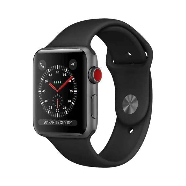 Apple Watch Series 3 - Alüminyum - 42mm - Cellular - Gece yarısı