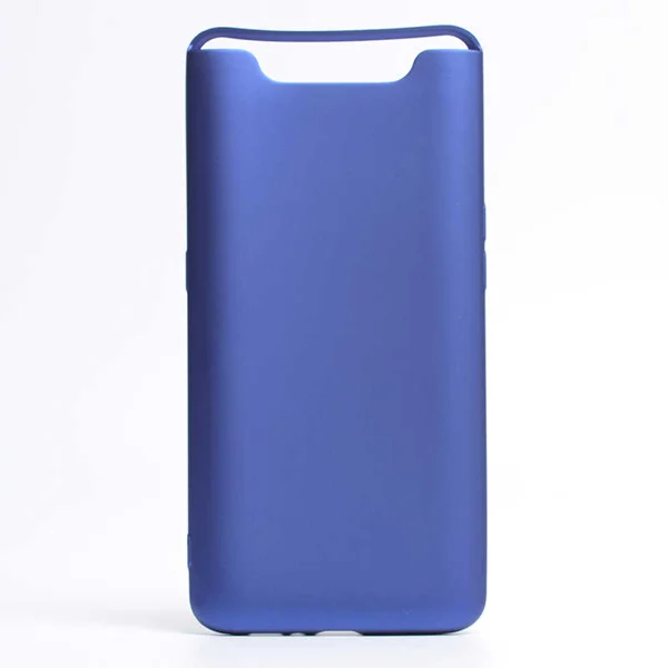 Galaxy A80 Kılıf Zore Premier Silikon Kapak - Saks Mavi - 1