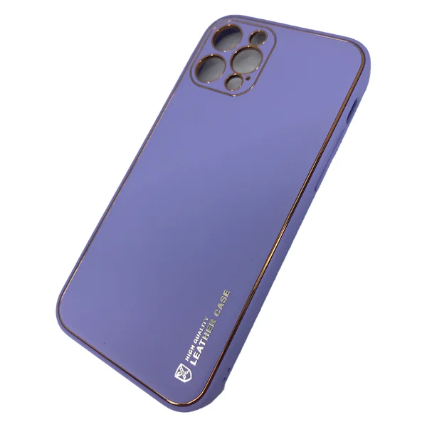 Nettech Apple iPhone 12 Pro Uyumlu Coco Leather Seri Arka Koruma Kılıf (Lila) NT-87804 - 2