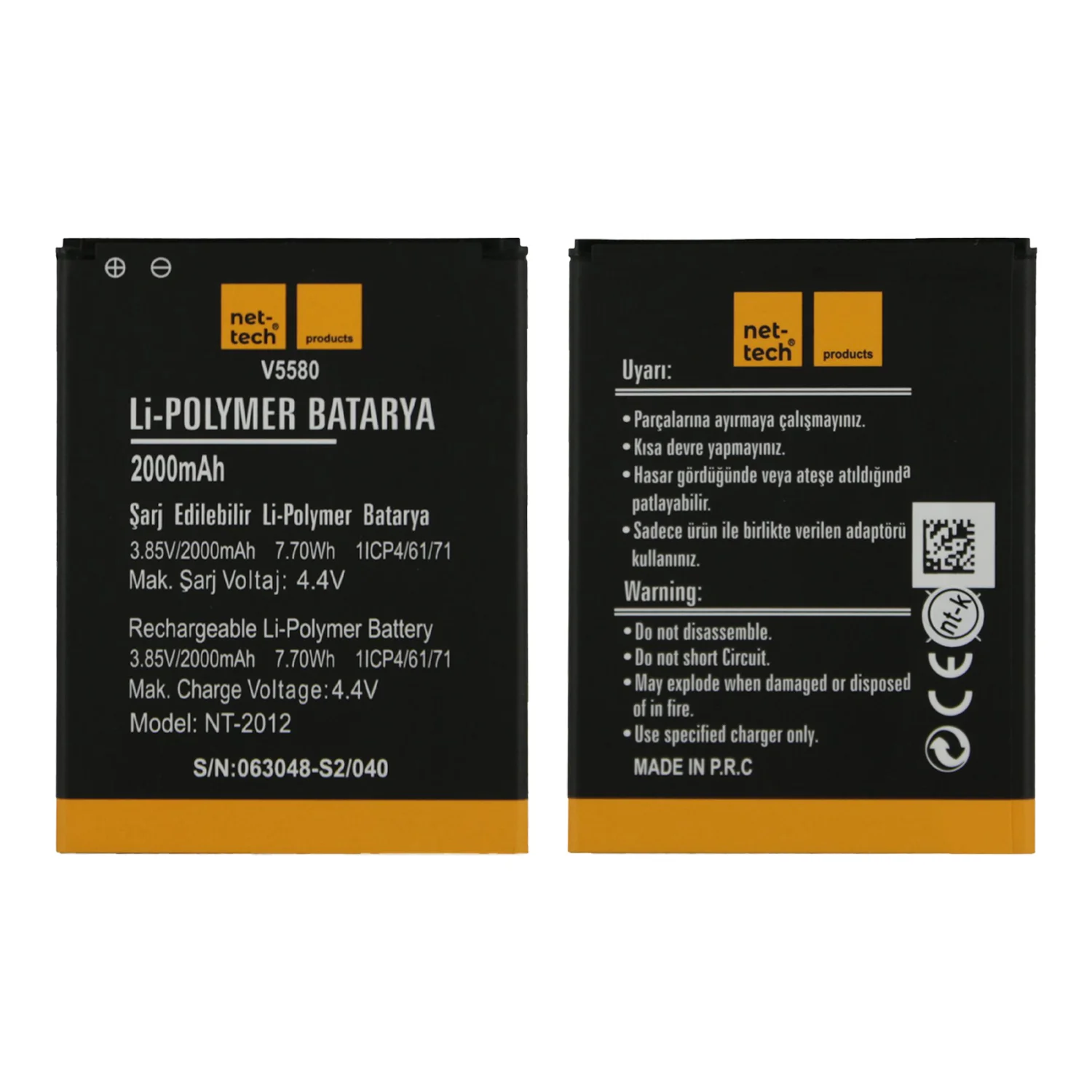 Teknonet Vestel Venüs V3 5580 Uyumlu Nettech NT-32457 2000 MAh Batarya NT-32457