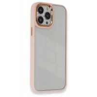 Nettech Apple iPhone 13 Pro Max Uyumlu Soft Akrilik Seri Arka Koruma Kılıf (Pembe) NT-93703
