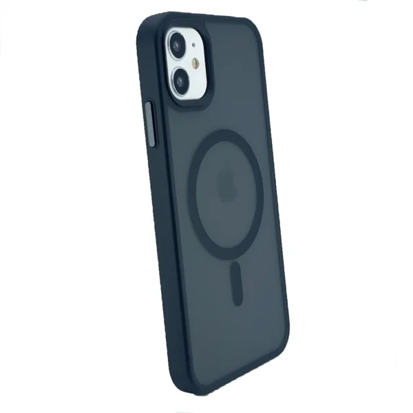 Nettech Apple iPhone 11 Uyumlu Mat Renkli MagSafe Arka Koruma Kılıf (Siyah) NT-101303 - 2