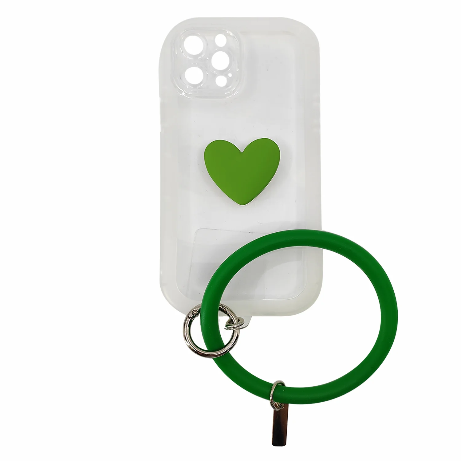 Nettech Apple iPhone 12 Pro Uyumlu Halka Bilekli Şeffaf Seri Arka Koruma Kılıf (Şeffaf) NT-97207