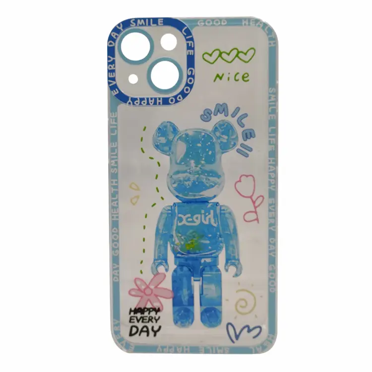 Nettech Apple iPhone 13 Uyumlu Kristal Carachter Seri Arka Koruma Kılıf (Mavi) NT-94959