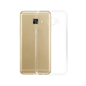 Galaxy C5 Kılıf Zore Süper Silikon Kapak - Şeffaf